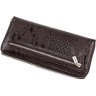 Довгий гаманець з коричневої шкіри з тисненням KARYA (1140-015) - 3