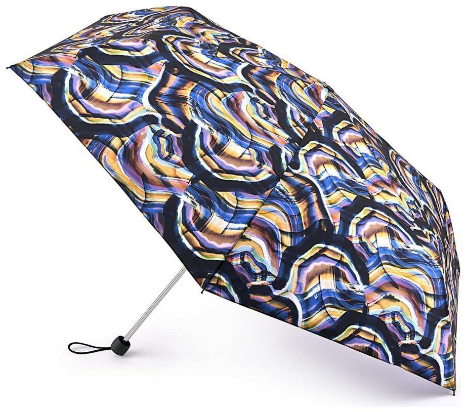 Зонт женский Fulton L902-038840 Superslim-2 Silk Lines (Круглый купол, разноцветный с принтом линий шелка) 94219 modnotak фото №1