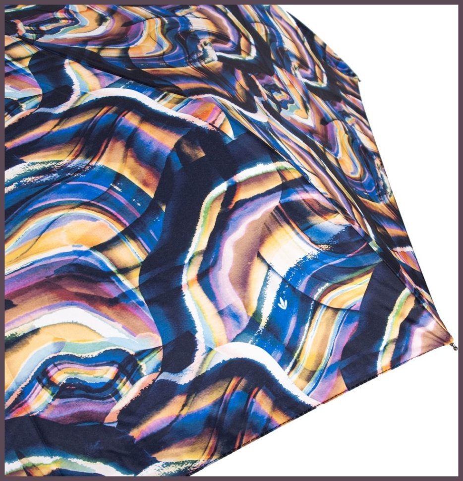 Зонт женский Fulton L902-038840 Superslim-2 Silk Lines (Круглый купол, разноцветный с принтом линий шелка) 94219 modnotak фото №7