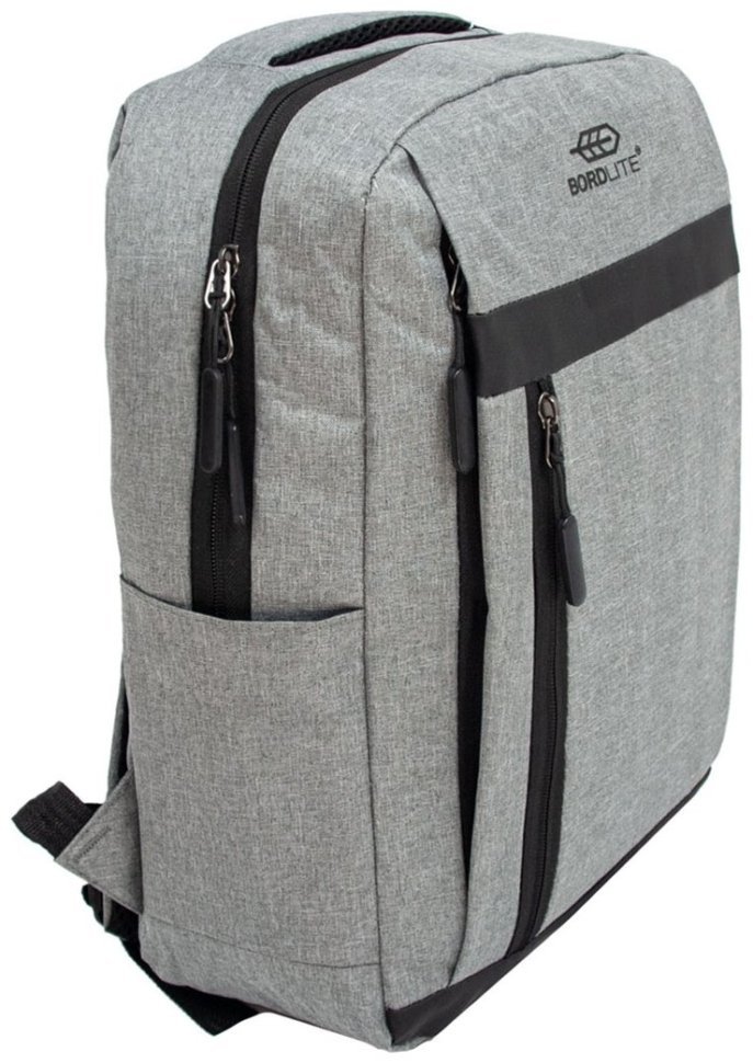 Текстильный рюкзак для мужчин на одно вместительное отделение Bordlite JBBP серого цвета 94319 modnotak фото №2