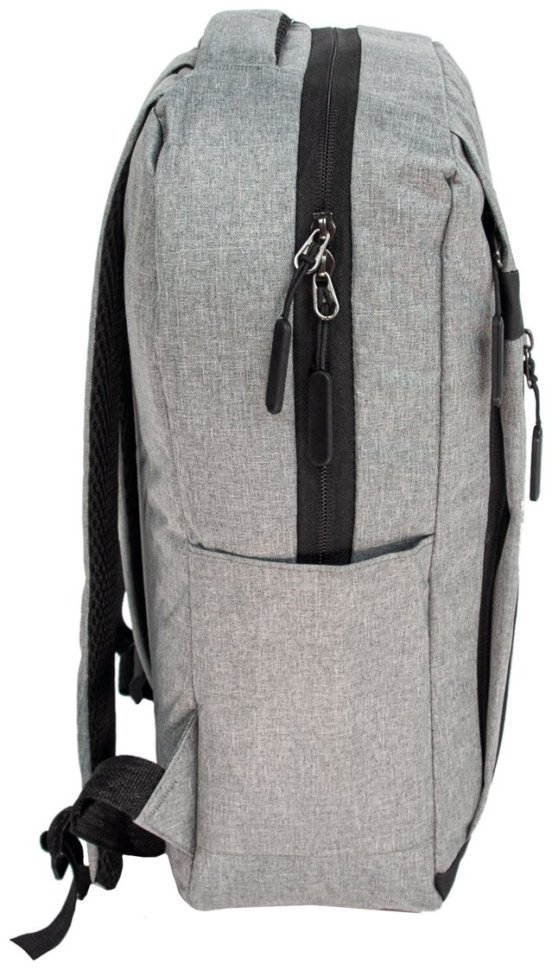 Текстильный рюкзак для мужчин на одно вместительное отделение Bordlite JBBP серого цвета 94319 modnotak фото №3