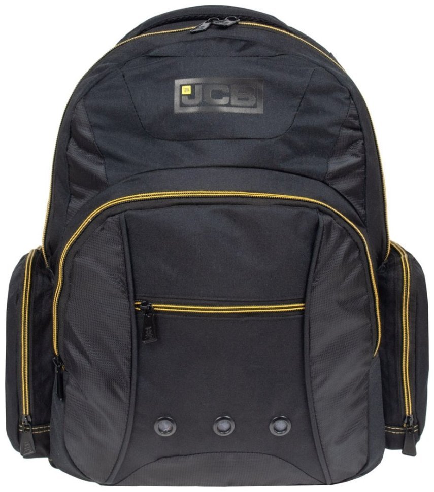 Вместительный мужской рюкзак до 30 литров из текстиля JCB BP17 черно-желтого цвета 94519 фото №1 Вместительный мужской рюкзак до 30 литров из текстиля JCB BP17 черно-желтого цвета 94519 modnotak фото №1