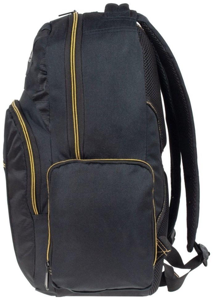 Вместительный мужской рюкзак до 30 литров из текстиля JCB BP17 черно-желтого цвета 94519 фото №5 Вместительный мужской рюкзак до 30 литров из текстиля JCB BP17 черно-желтого цвета 94519 modnotak фото №5