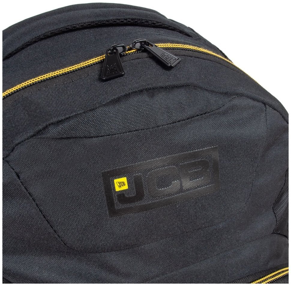 Вместительный мужской рюкзак до 30 литров из текстиля JCB BP17 черно-желтого цвета 94519 фото №7 Вместительный мужской рюкзак до 30 литров из текстиля JCB BP17 черно-желтого цвета 94519 modnotak фото №7