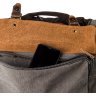 Сіра дорожня сумка з текстилю з ремінцем на плече Vintage (20191) - 3