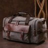 Серая дорожная сумка из текстиля с ремешком на плечо Vintage (20191) - 9