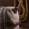 Серая дорожная сумка из текстиля с ремешком на плечо Vintage (20191) - 10