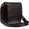 Темно-коричневая сумка через плечо из фактурной кожи Desisan (417-09) - 6