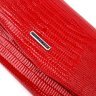 Жіночий гаманець червоного кольору з натуральної шкіри з тисненням під рептилію KARYA (2421105) - 5