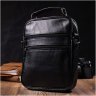 Черная мужская сумка-барсетка из натуральной фактурной кожи с ручкой Vintage 2421950 - 8
