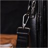 Черная мужская сумка-барсетка из натуральной фактурной кожи с ручкой Vintage 2421950 - 9
