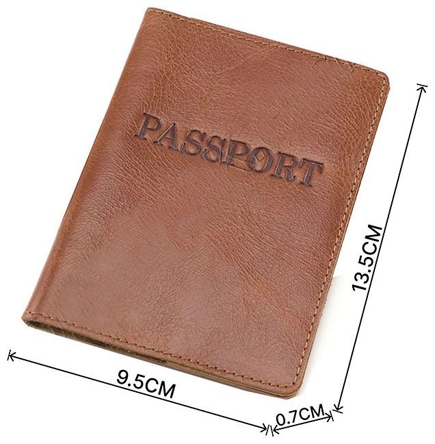 Кожаная обложка под паспорт рыжего цвета ST Leather (17749) modnotak фото №3