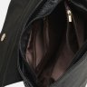 Недорога жіноча шкіряна сумка на плече чорного кольору з фіксацією на клапан Borsa Leather (21264) - 5