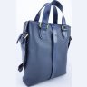 Кожаная мужская сумка под формат А4 синего цвета VATTO (11761) - 4