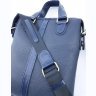 Кожаная мужская сумка под формат А4 синего цвета VATTO (11761) - 9