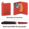 Червона жіноча кредитниця компактного розміру із вінтажної шкіри SHVIGEL (2415305) - 3