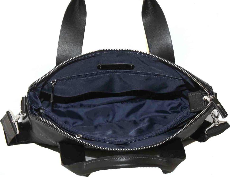 Елегантна чорна чоловіча сумка під формат А4 VATTO (11960)