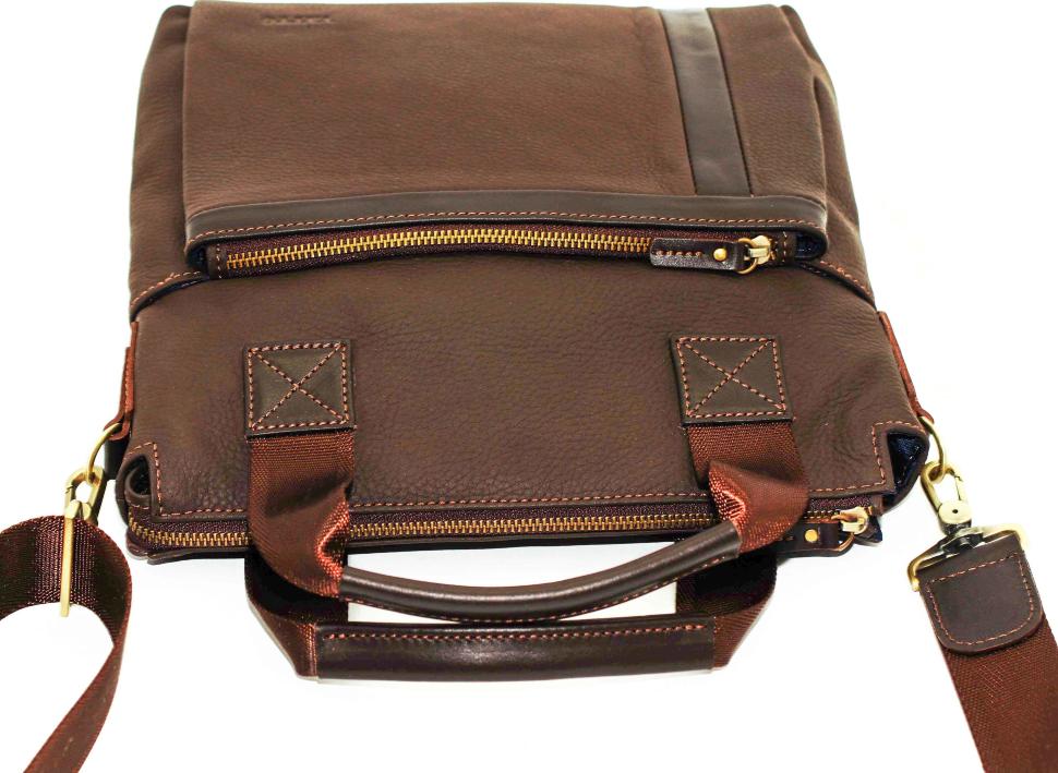 Мужская коричневая сумка с ручками и плечевым ремнем VATTO (12060)