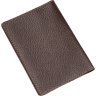 Качественная обложка для паспорта из темно-коричневой натуральной кожи Shvigel (2413960) - 2