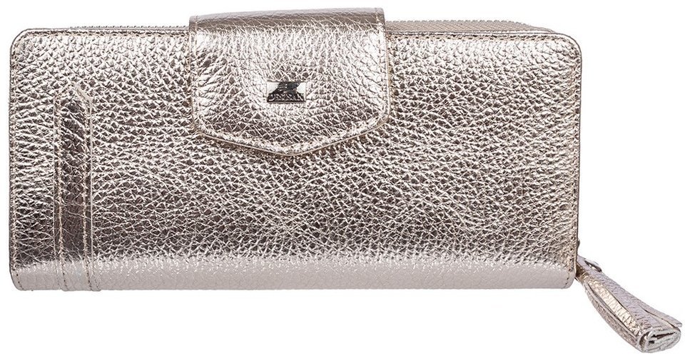 Женский кошелек из фактурной кожи на 2 отделения Desisan 107219 золотистого цвета modnotak фото №1