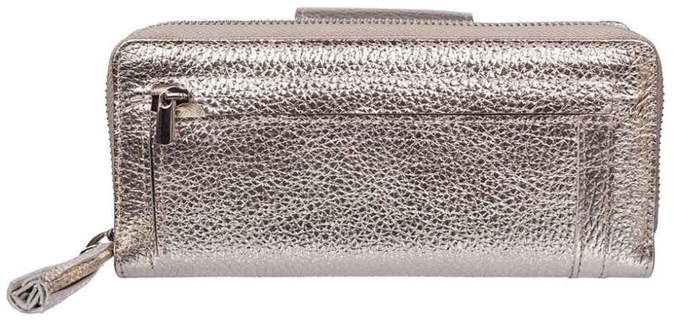 Женский кошелек из фактурной кожи на 2 отделения Desisan 107219 золотистого цвета modnotak фото №2