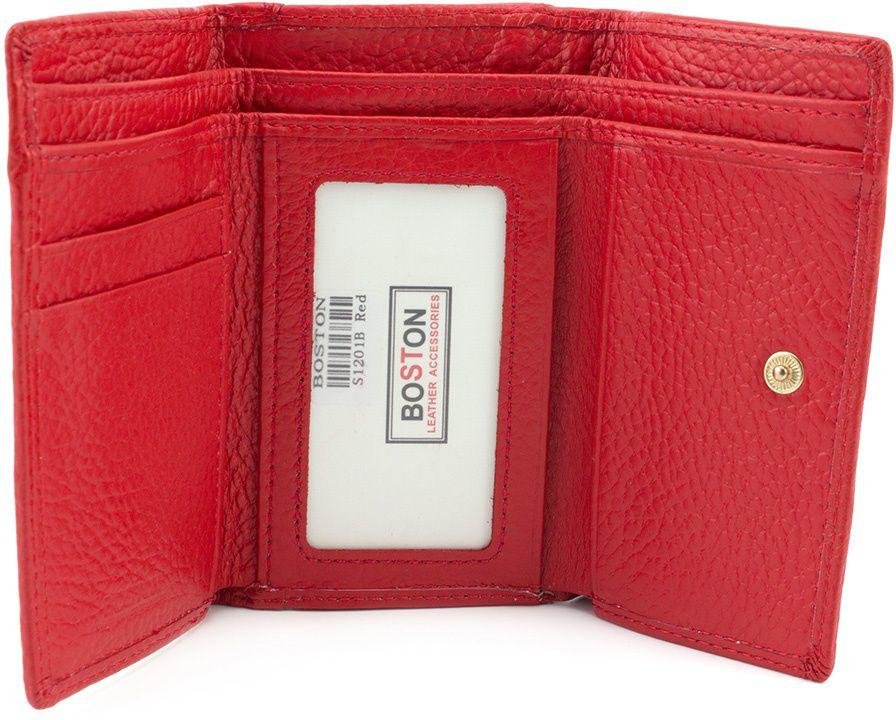 Червоний маленький гаманець із золотистою фурнітурою BOSTON (16261)