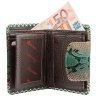 Лакированный женский кошелек из натуральной кожи с текстурой под рептилию Desisan 107319 на кнопке modnotak фото - 2