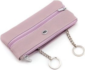 Містка жіноча ключниця темно-рожевого кольору з натуральної шкіри ST Leather 1767319