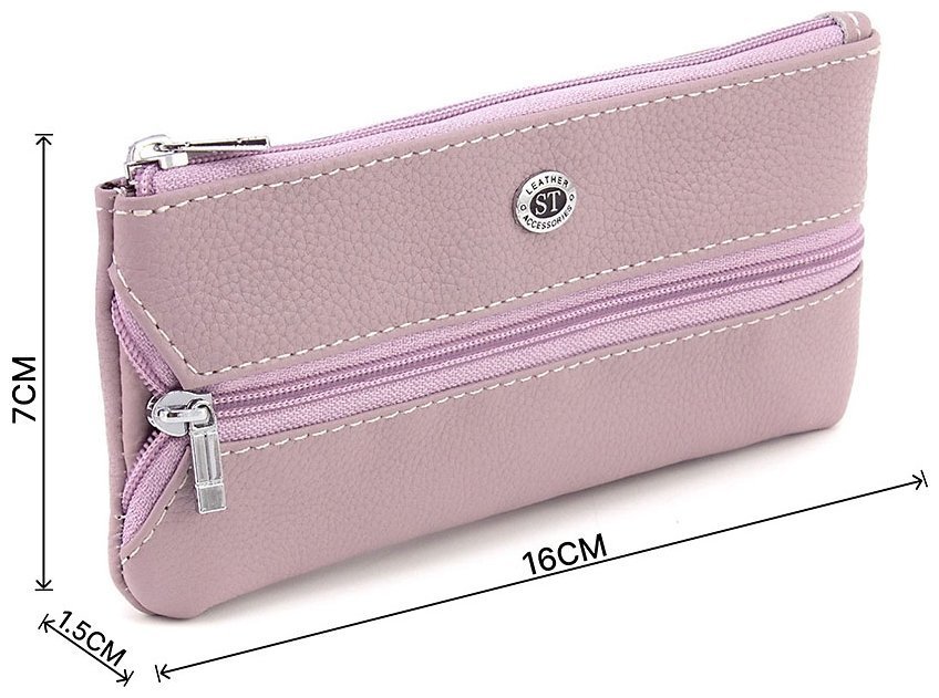 Містка жіноча ключниця темно-рожевого кольору з натуральної шкіри ST Leather 1767319 modnotak фото №3