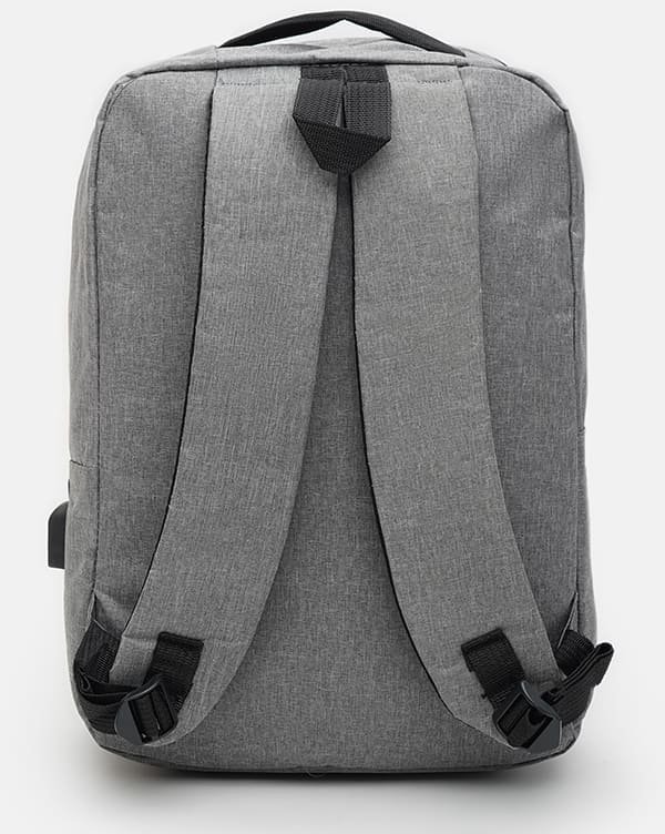 Сірий чоловічий текстильний рюкзак з сумкою Monsen (22151)