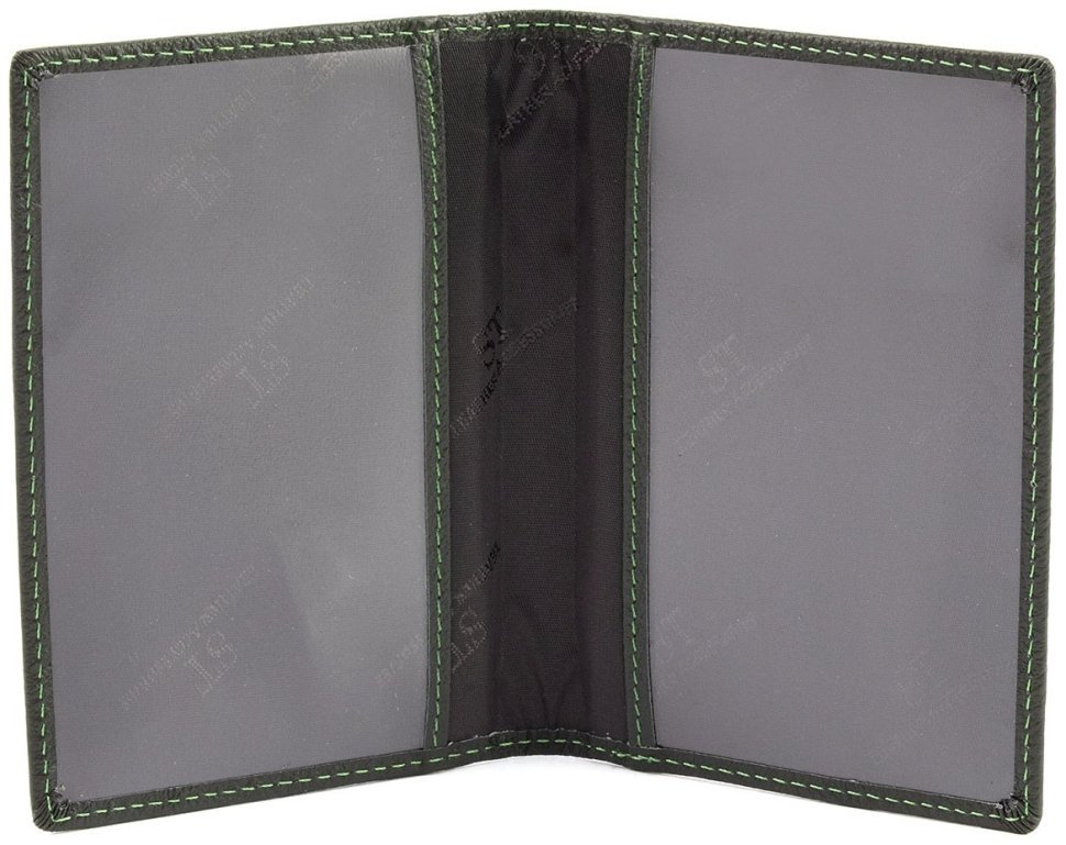 Кожаная обложка для паспорта старого образца ST Leather 97719 зеленого цвета modnotak фото №2