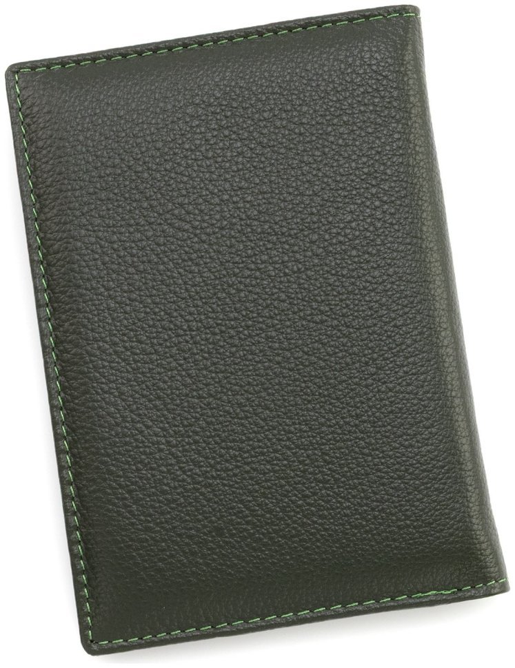 Кожаная обложка для паспорта старого образца ST Leather 97719 зеленого цвета modnotak фото №3