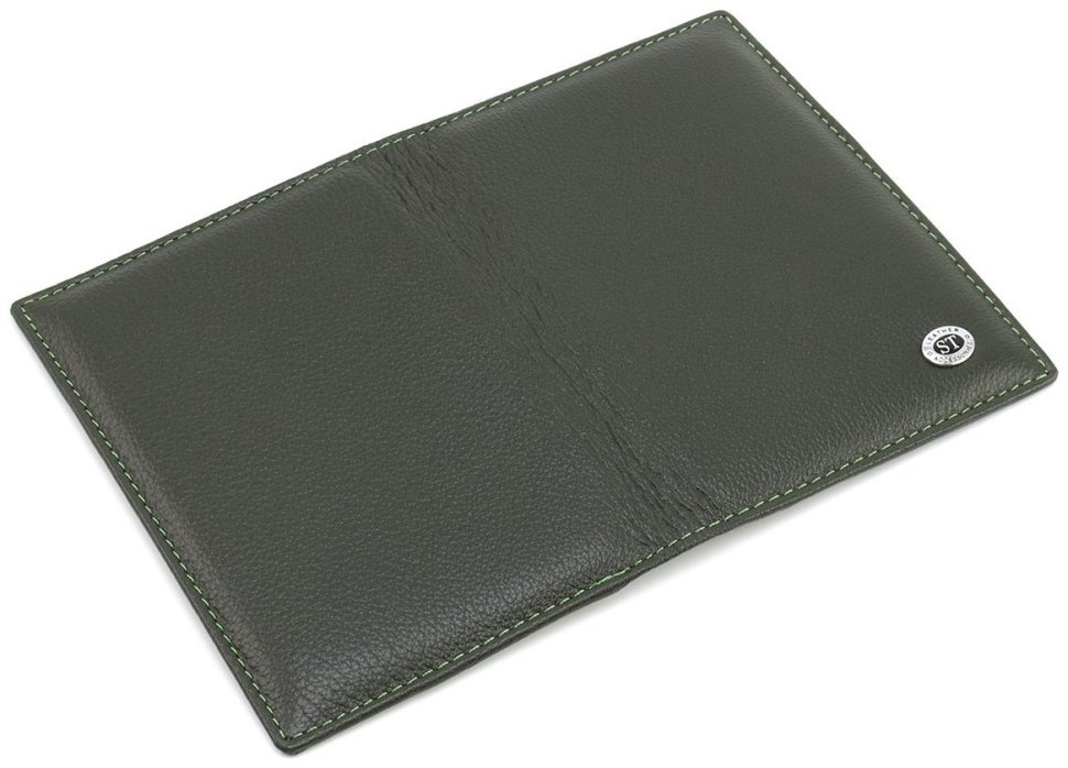 Кожаная обложка для паспорта старого образца ST Leather 97719 зеленого цвета modnotak фото №4