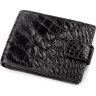 Класичний чорний гаманець з натуральної крокодилячої шкіри CROCODILE LEATHER (024-18209) - 1