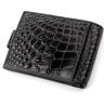Класичний чорний гаманець з натуральної крокодилячої шкіри CROCODILE LEATHER (024-18209) - 2