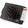 Класичний чорний гаманець з натуральної крокодилячої шкіри CROCODILE LEATHER (024-18209) - 7