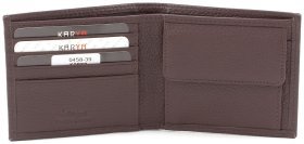 Удобное портмоне из натуральной коричневой кожи KARYA (12378)