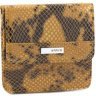 Глянцевий гаманець з натуральної шкіри з принтом під змію KARYA (1106-yell.snake) - 4