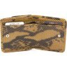 Глянцевый кошелек из натуральной кожи с принтом под змею KARYA (1106-yell.snake) - 2
