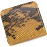 Глянцевий гаманець з натуральної шкіри з принтом під змію KARYA (1106-yell.snake) - 3