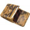 Глянцевий гаманець з натуральної шкіри з принтом під змію KARYA (1106-yell.snake) - 5