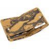 Глянцевий гаманець з натуральної шкіри з принтом під змію KARYA (1106-yell.snake) - 7