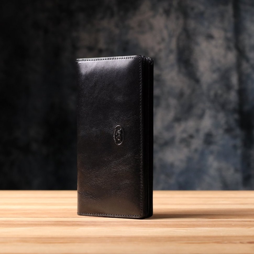 Большой женский кошелек из гладкой кожи с монетницей на молнии Tony Perotti черного цвета 108519 фото №8 Большой женский кошелек из гладкой кожи с монетницей на молнии Tony Perotti черного цвета 108519 modnotak фото №8