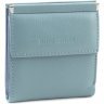 Блакитний жіночий шкіряний гаманець маленького розміру на кнопці Marco Coverna 68619 - 1