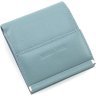 Блакитний жіночий шкіряний гаманець маленького розміру на кнопці Marco Coverna 68619 - 3