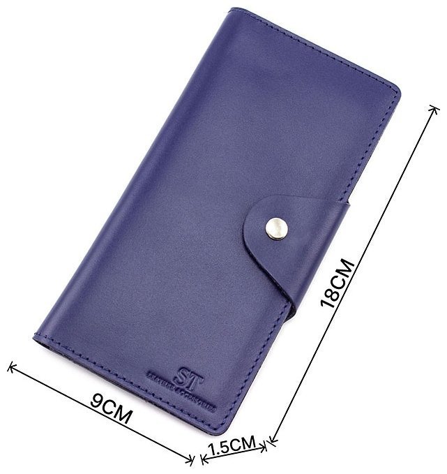 Кожаный купюрник из гладкой кожи на кнопке ST Leather (16722) modnotak фото №3