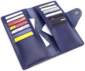 Кожаный купюрник из гладкой кожи на кнопке ST Leather (16722)