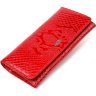 Лакований жіночий гаманець червоного кольору з натуральної шкіри під змію CANPELLINI (2421610) - 1