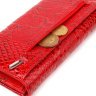 Лакований жіночий гаманець червоного кольору з натуральної шкіри під змію CANPELLINI (2421610) - 5
