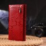 Лакований жіночий гаманець червоного кольору з натуральної шкіри під змію CANPELLINI (2421610) - 7
